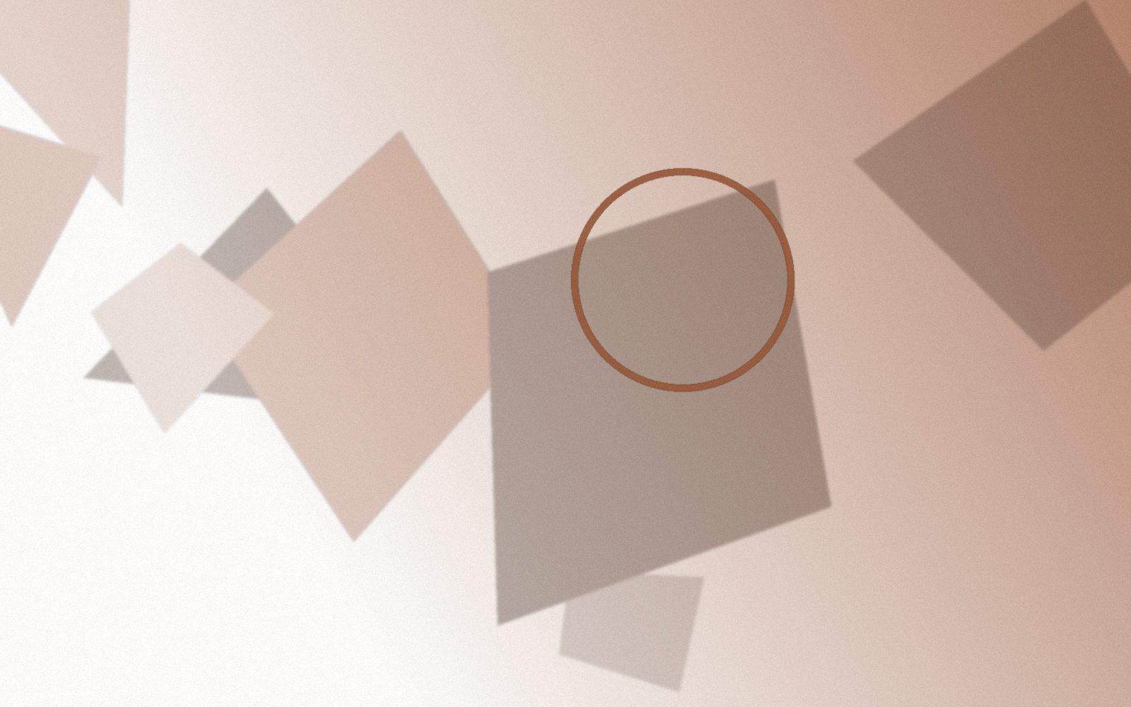Abstract brand-toned composition representing a systems implementation project